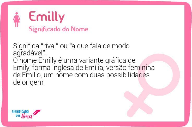 Significado Do Nome Emilly Detalhes E Origem Do Nome Emilly Nomes