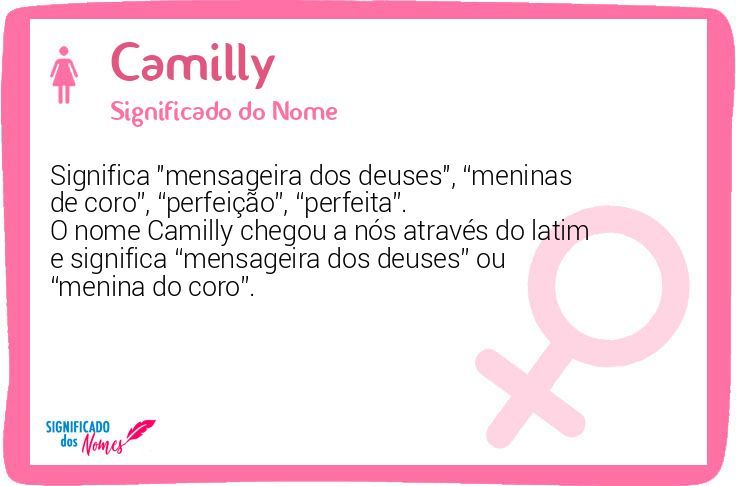 Camilly Significado e Origem do Nome 